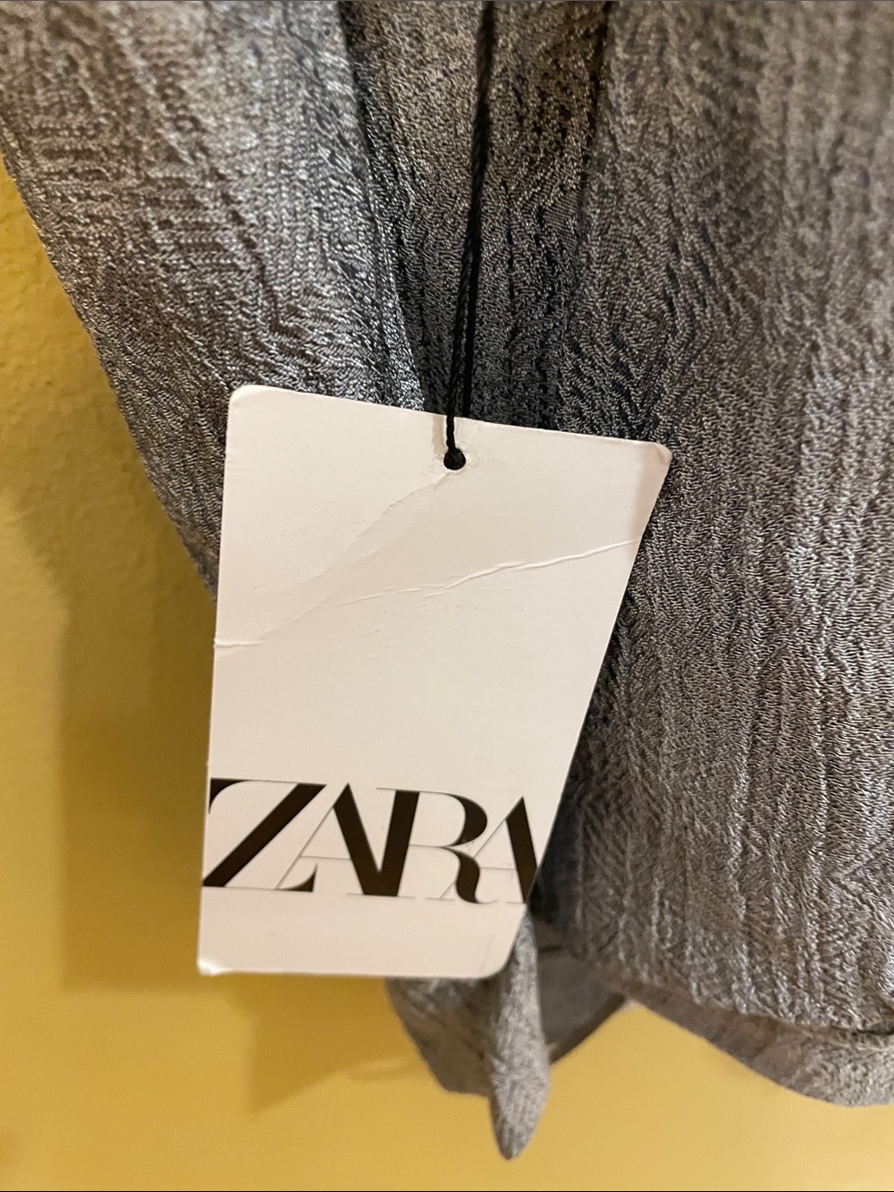 NWT Zara Gray Sleeveless Twist-Back Sheath Top - Picture 4 of 15